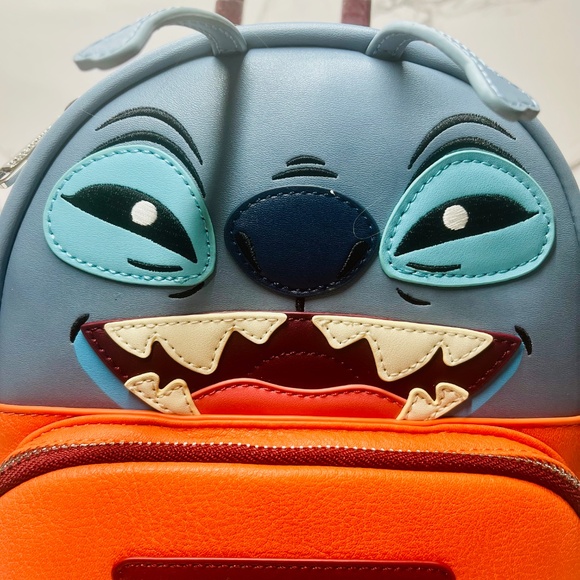 NWT- Loungefly Disney Stitch Experiment Womens 626 Faux Leather Mini BackPack - Picture 6 of 15